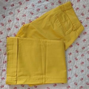 J. Crew yellow stretch chinos, city fit